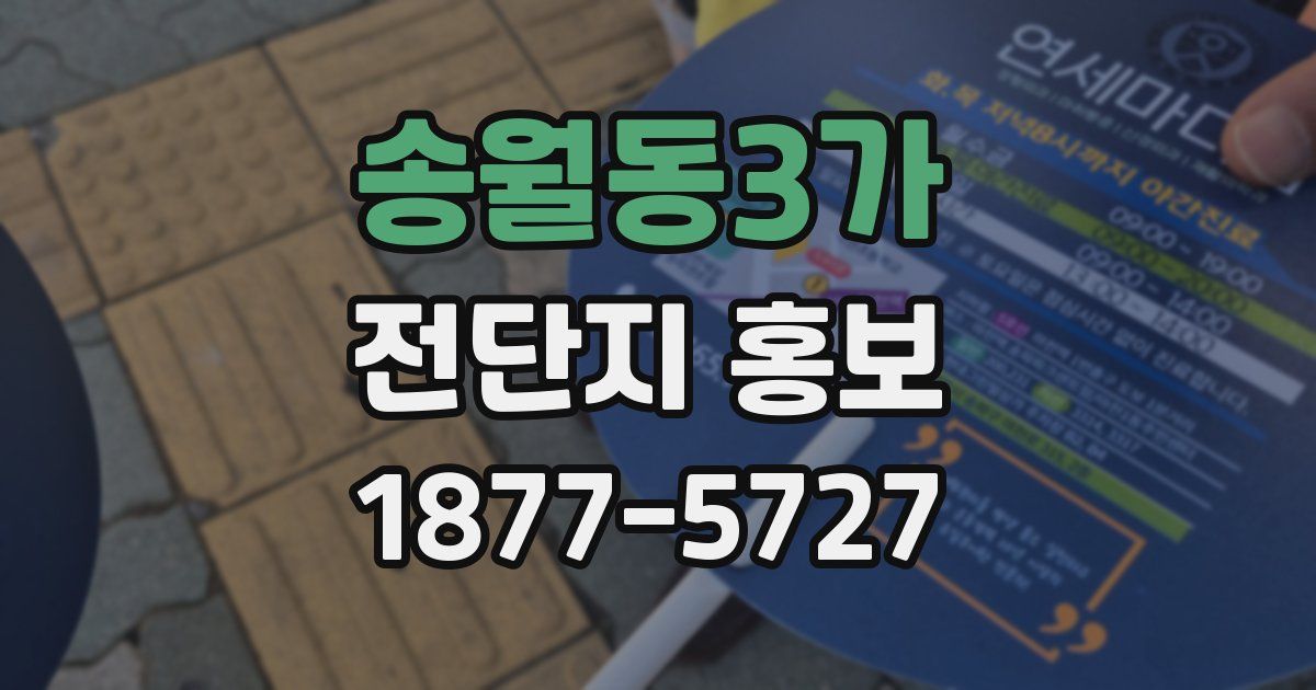 송월동3가 전단지 홍보