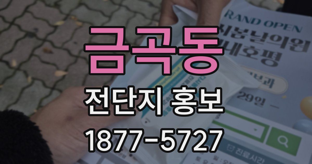금곡동 전단지 홍보