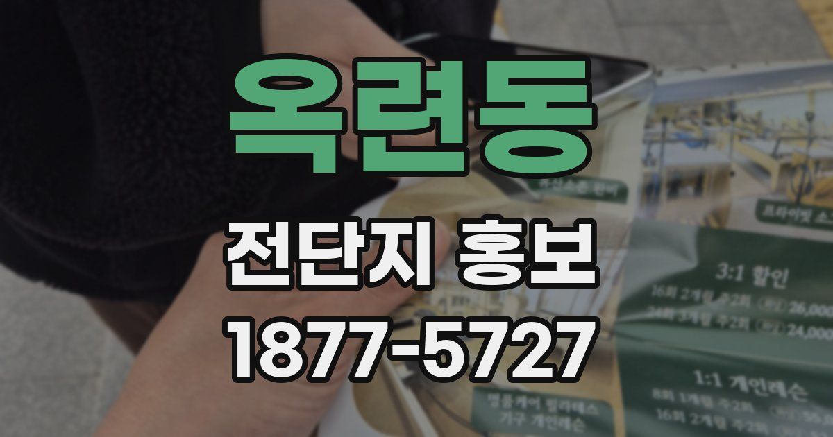 옥련동 전단지 홍보