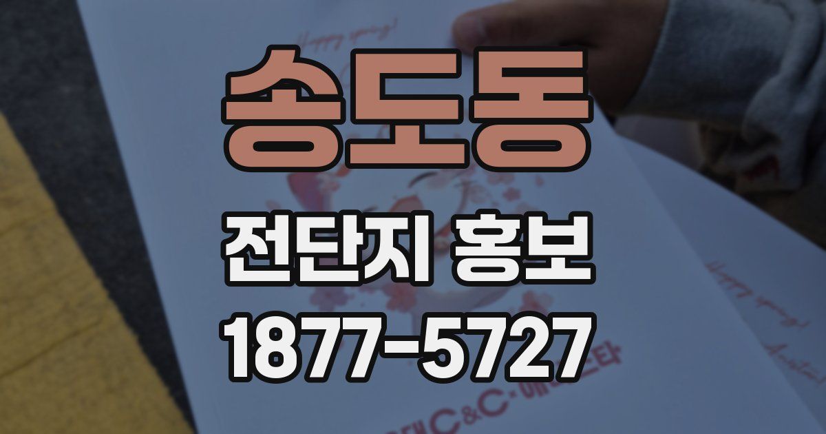 송도동 전단지 홍보