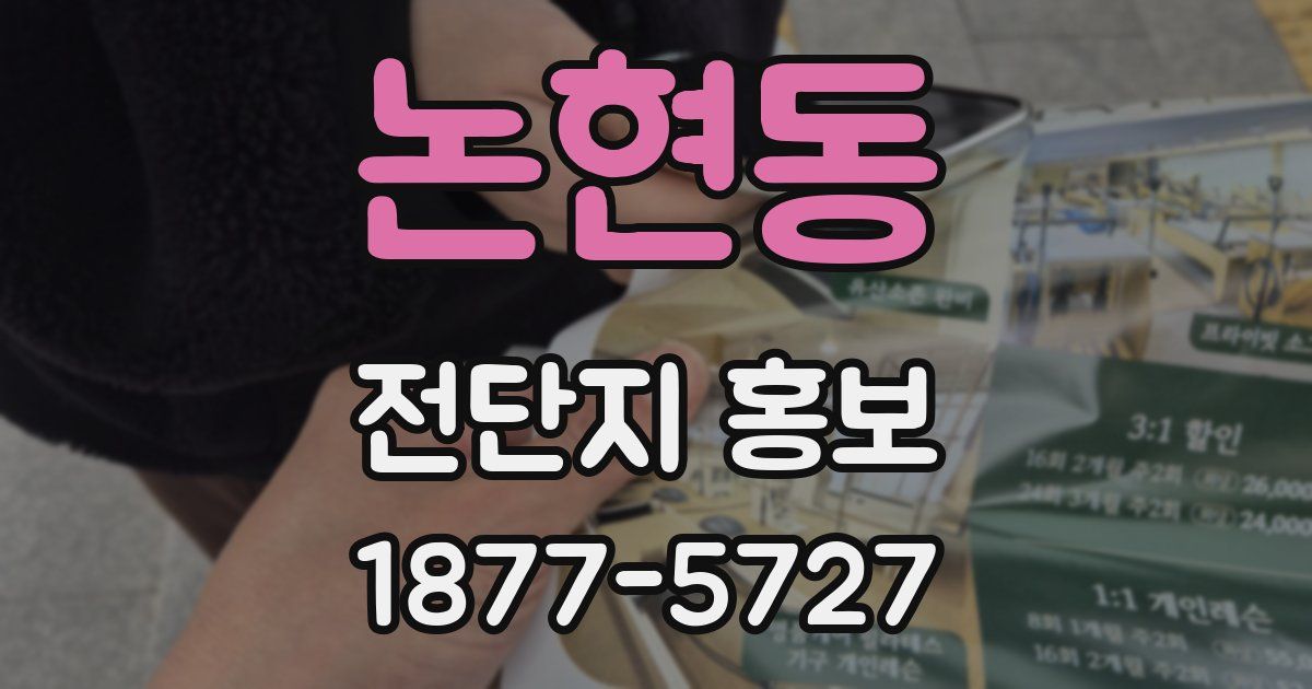 논현동 전단지 홍보