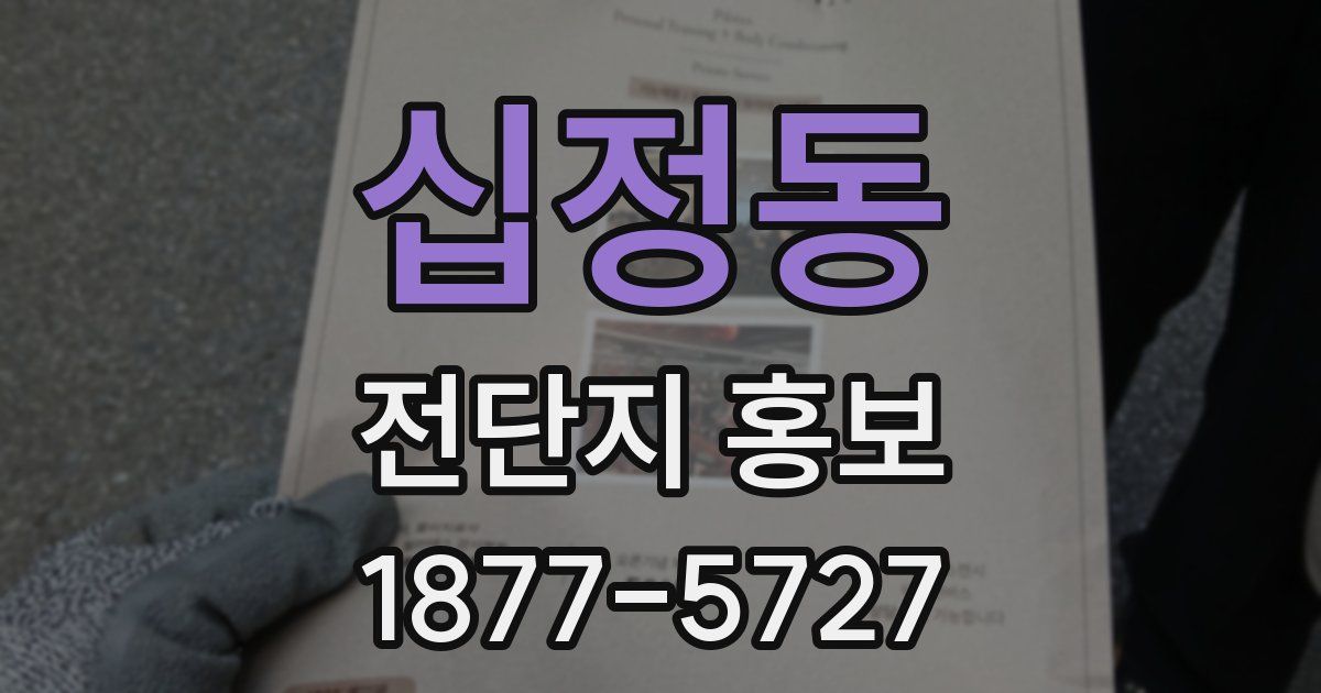 십정동 전단지 홍보