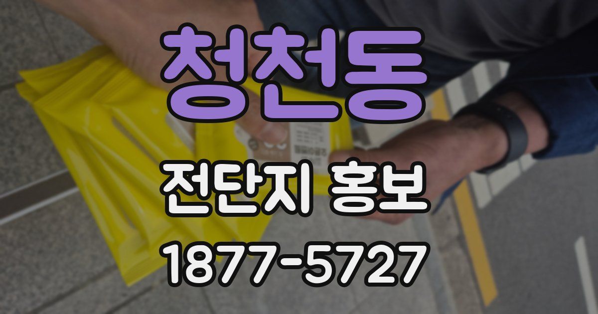 청천동 전단지 홍보