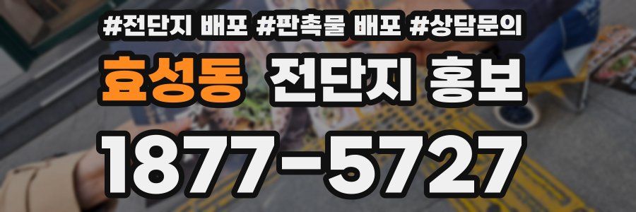 효성동 전단지 홍보