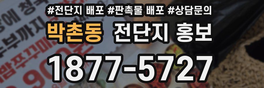 박촌동 전단지 홍보