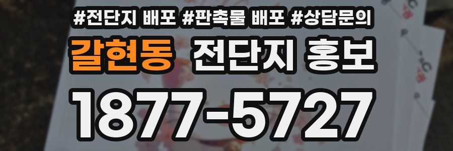 갈현동 전단지 홍보
