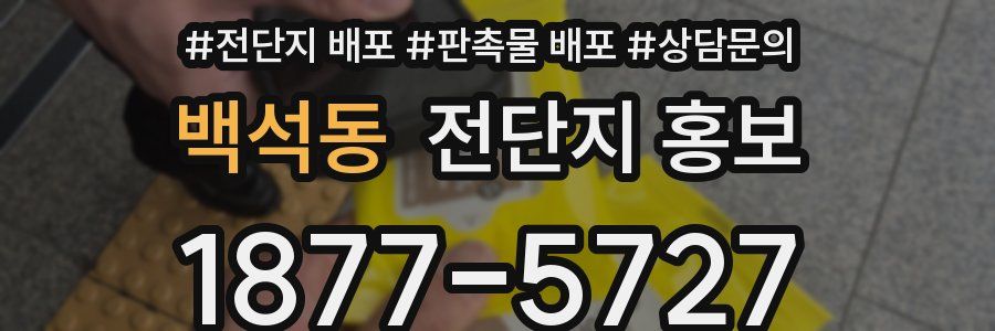 백석동 전단지 홍보