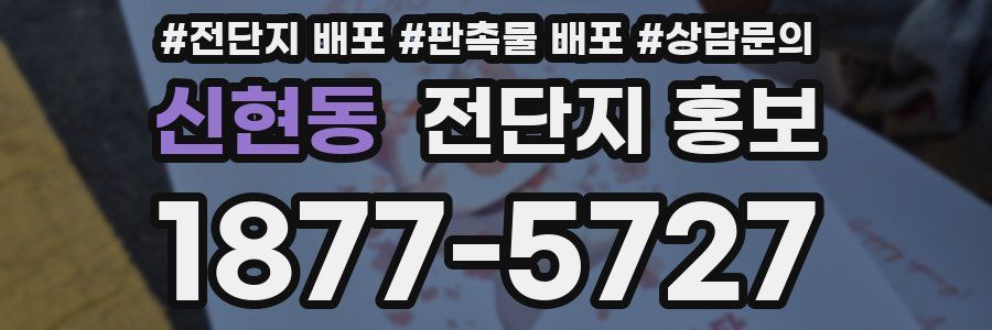 신현동 전단지 홍보