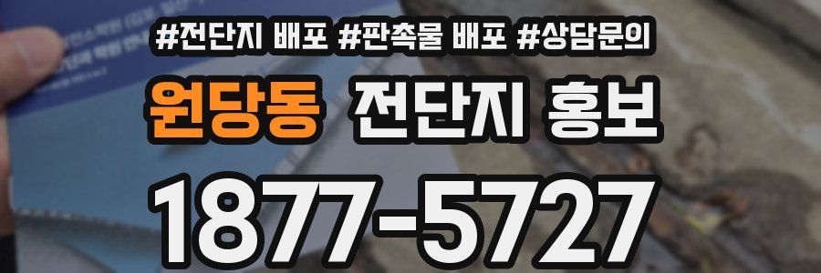 원당동 전단지 홍보