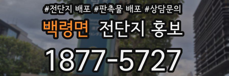 백령면 전단지 홍보