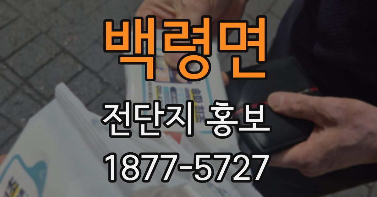 백령면 전단지 홍보