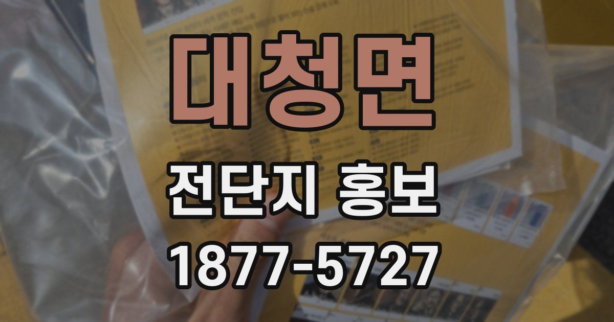 대청면 전단지 홍보
