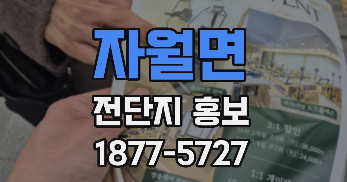 자월면 전단지 홍보