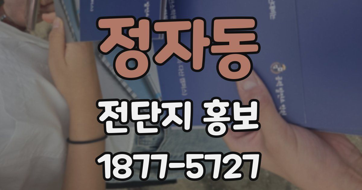 정자동 전단지 홍보