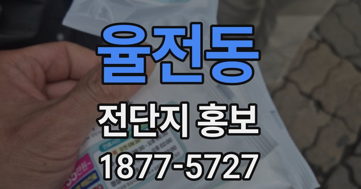 율전동 전단지 홍보