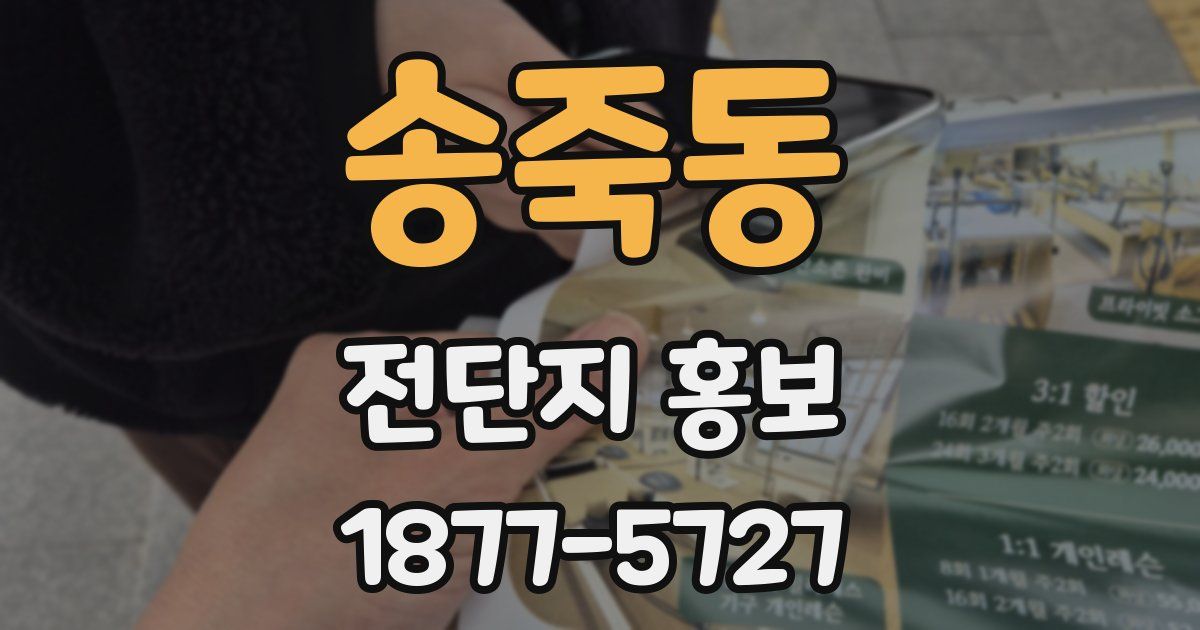 송죽동 전단지 홍보