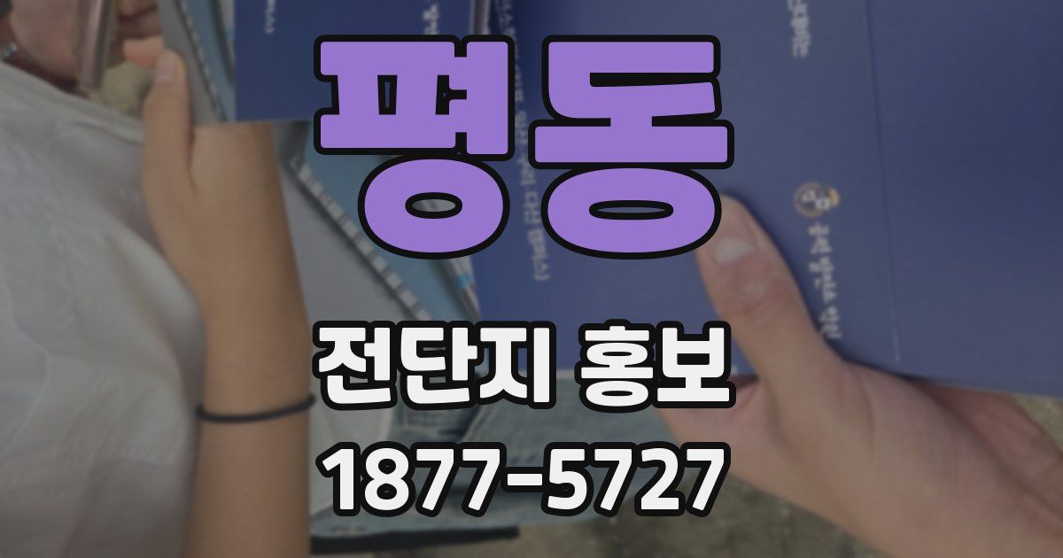 평동 전단지 홍보