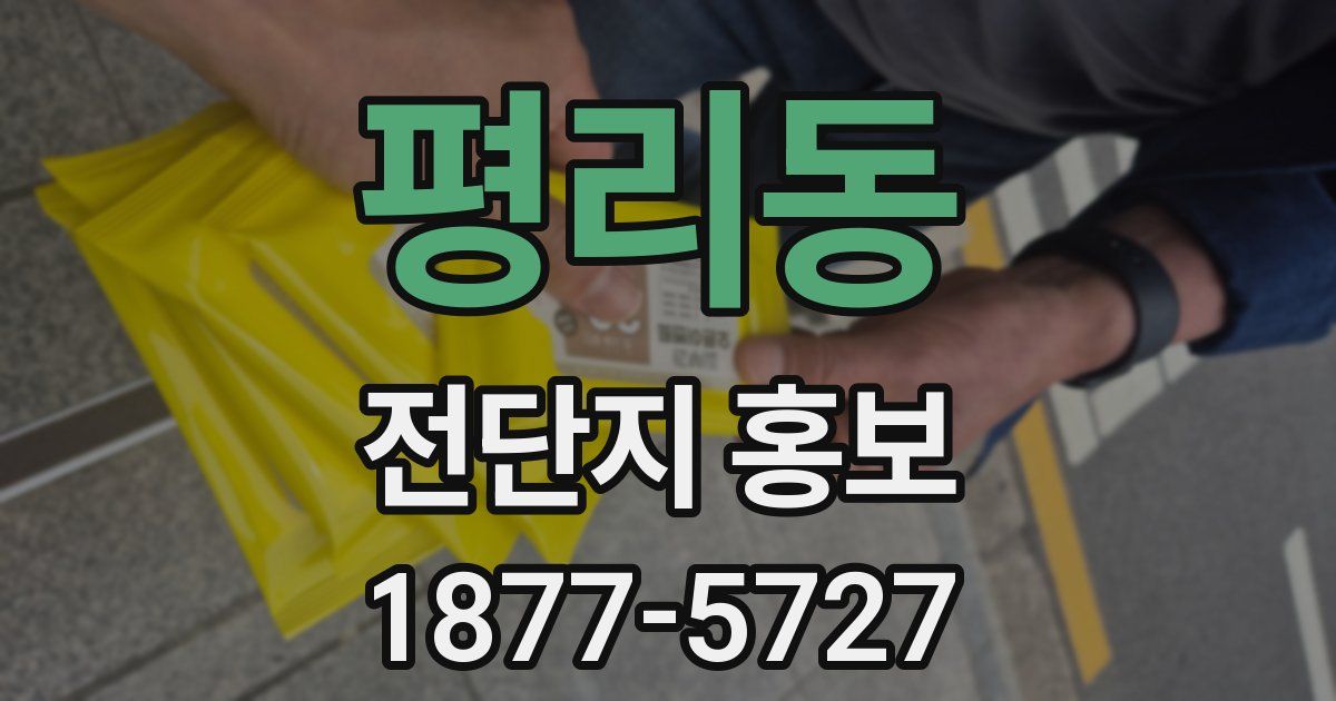 평리동 전단지 홍보