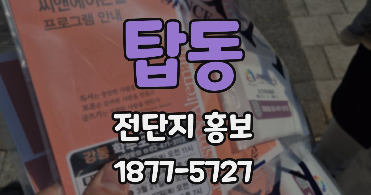 탑동 전단지 홍보