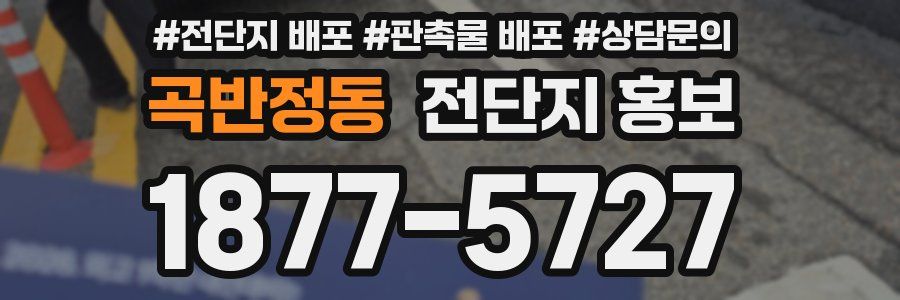 곡반정동 전단지 홍보