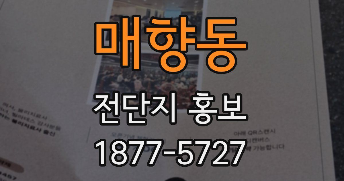 매향동 전단지 홍보