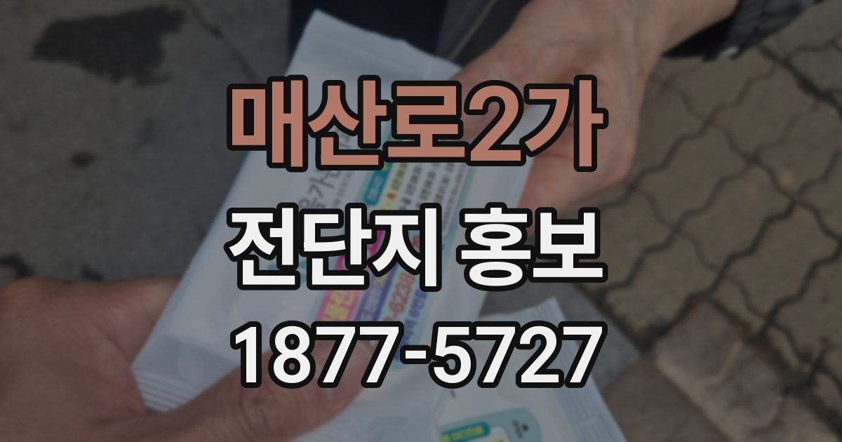 매산로2가 전단지 홍보