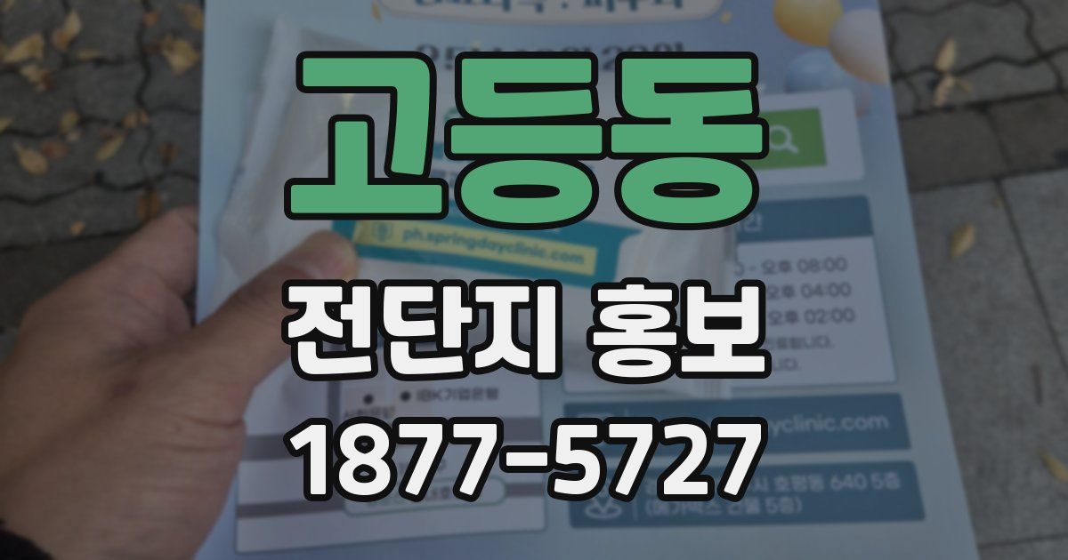 고등동 전단지 홍보