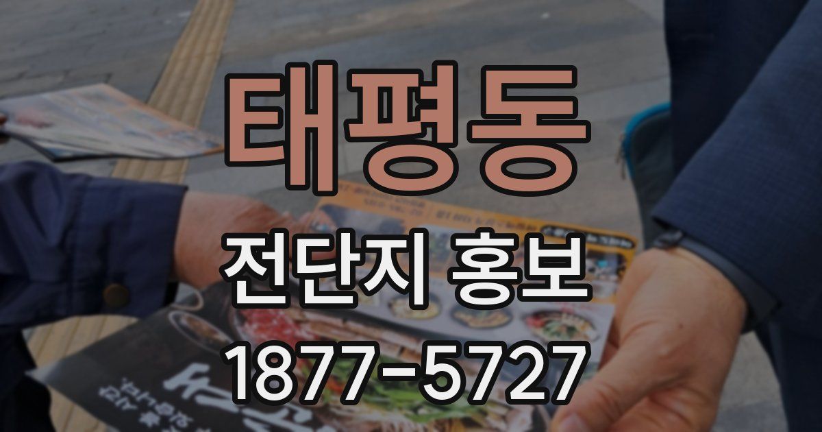 태평동 전단지 홍보