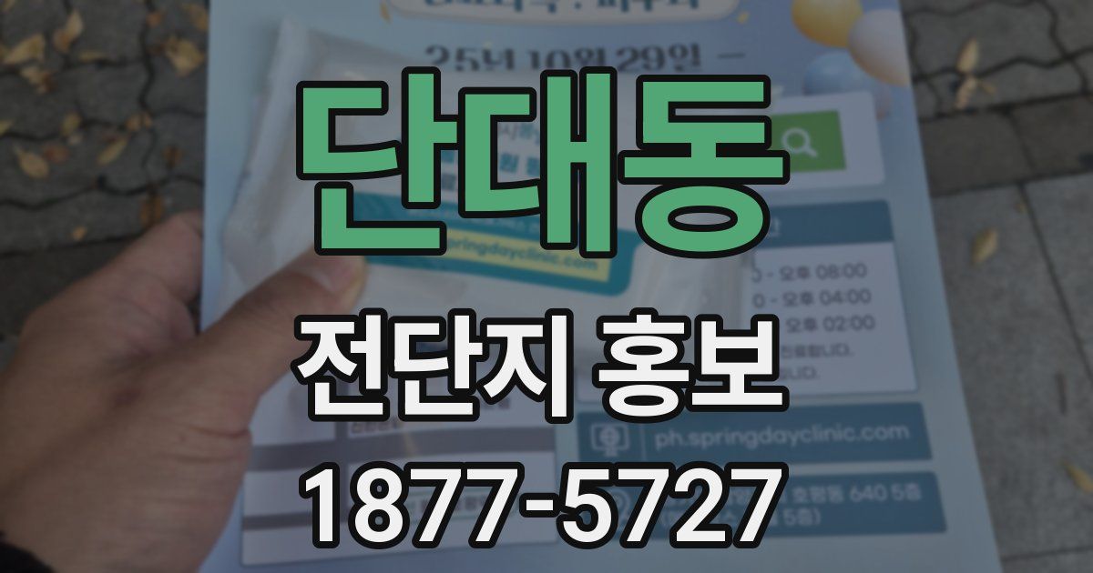 단대동 전단지 홍보