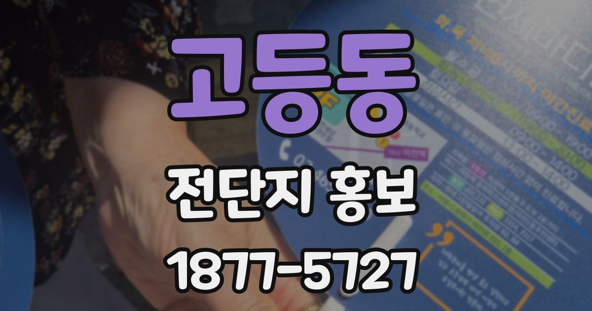 고등동 전단지 홍보
