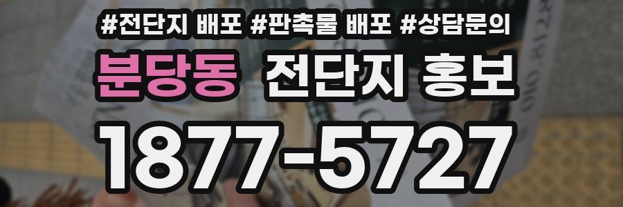 분당동 전단지 홍보