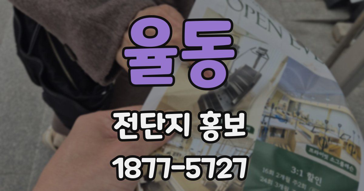율동 전단지 홍보