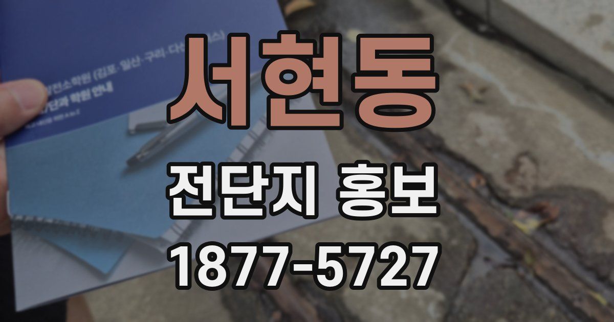 서현동 전단지 홍보