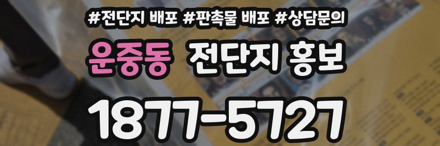 운중동 전단지 홍보