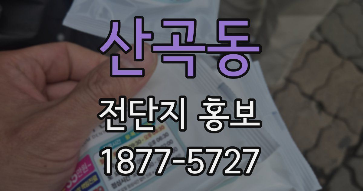 산곡동 전단지 홍보
