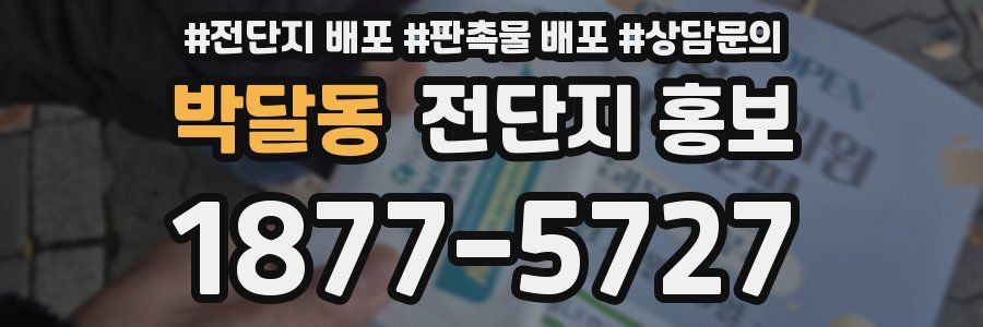박달동 전단지 홍보