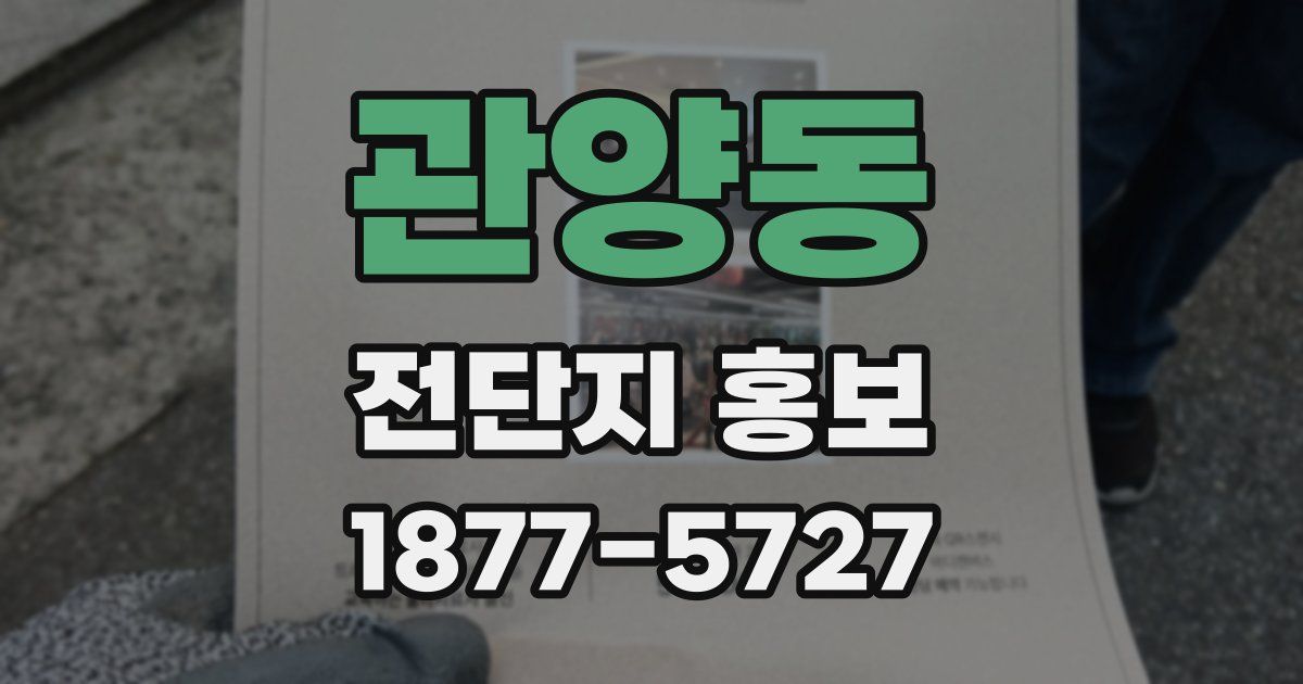 관양동 전단지 홍보
