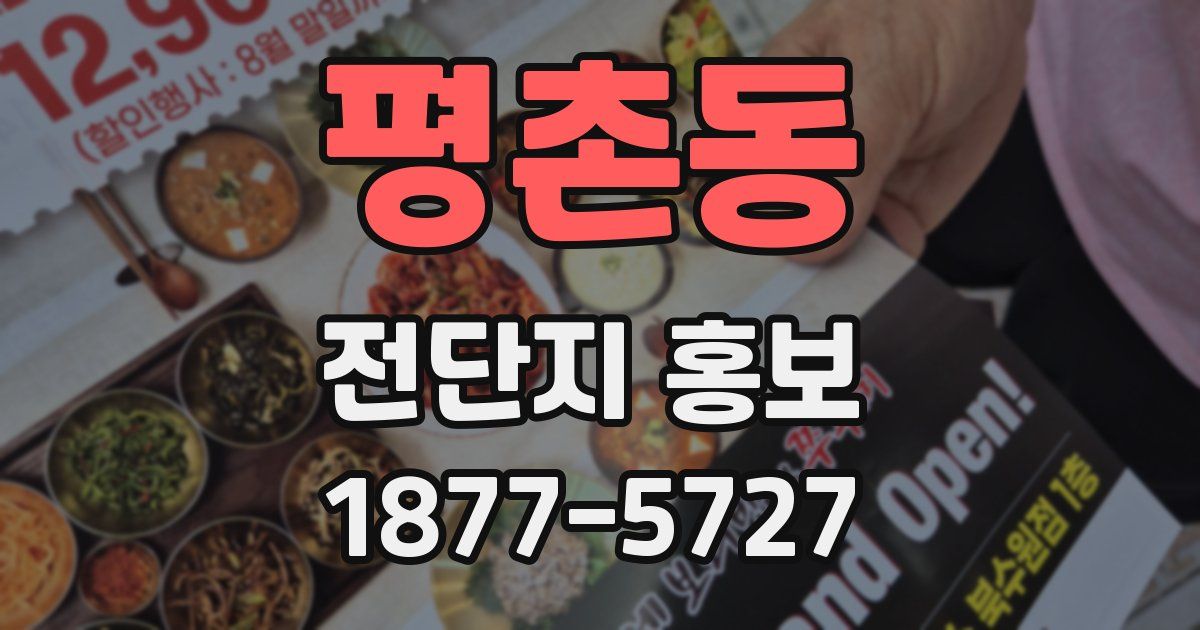 평촌동 전단지 홍보