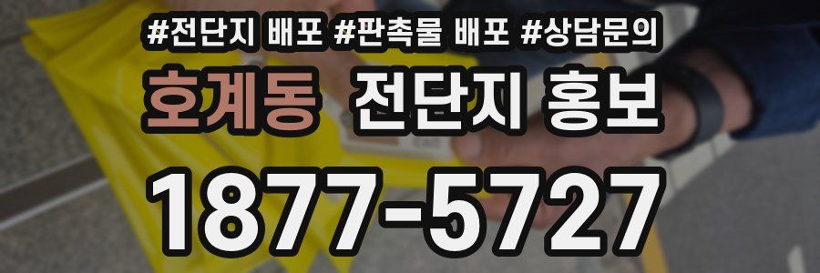 호계동 전단지 홍보