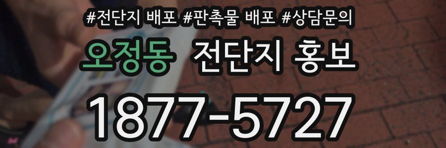 오정동 전단지 홍보
