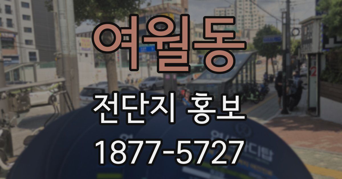 여월동 전단지 홍보
