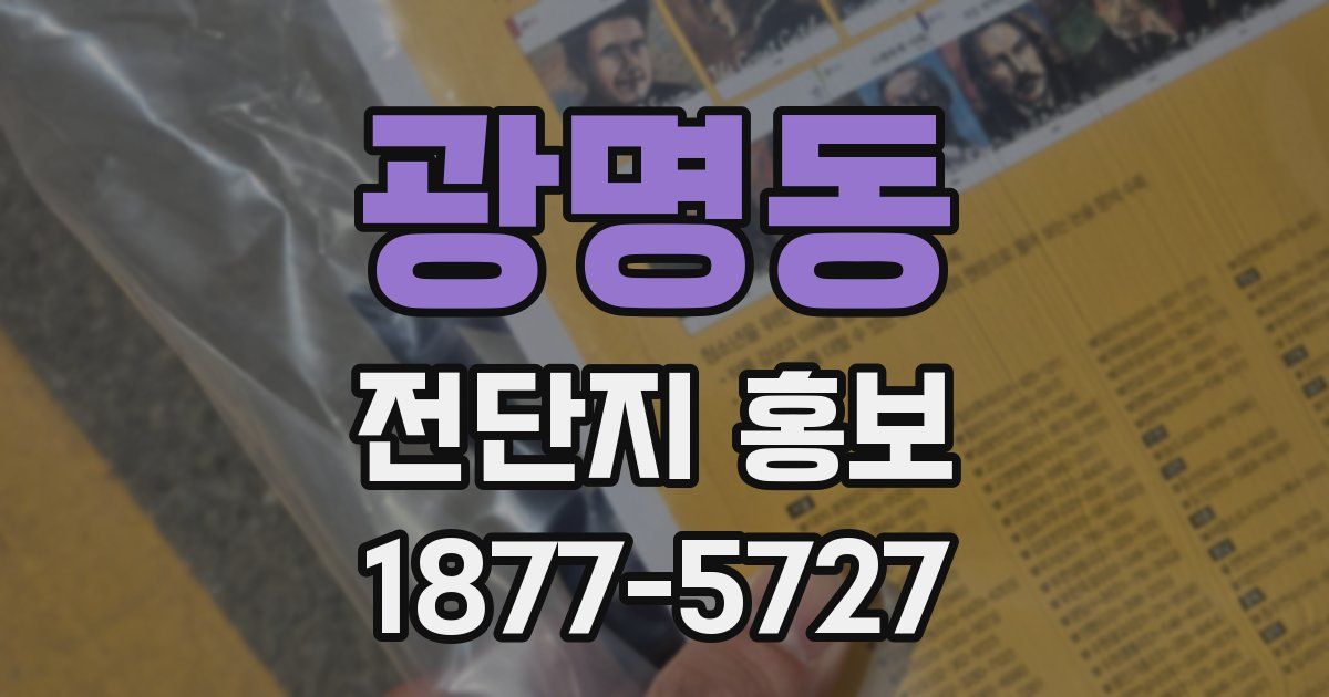 광명동 전단지 홍보
