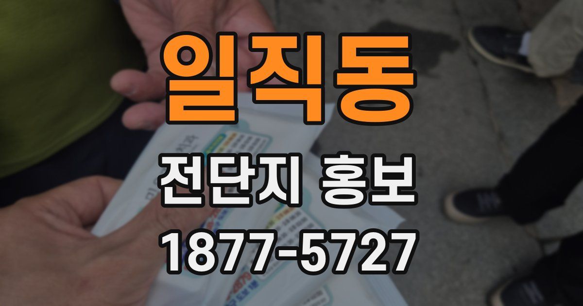 일직동 전단지 홍보