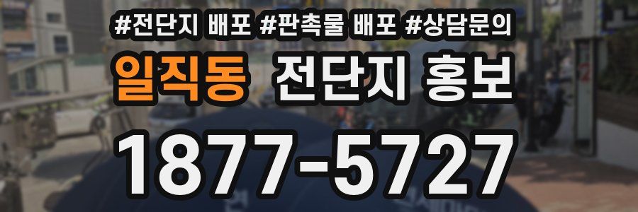 일직동 전단지 홍보