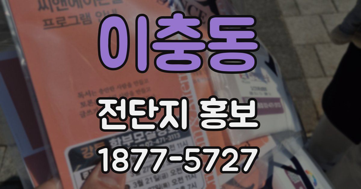이충동 전단지 홍보
