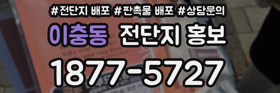 이충동 전단지 홍보