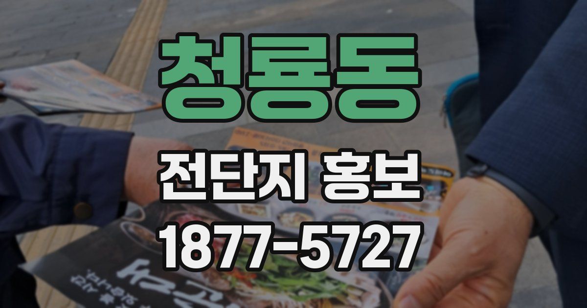 청룡동 전단지 홍보