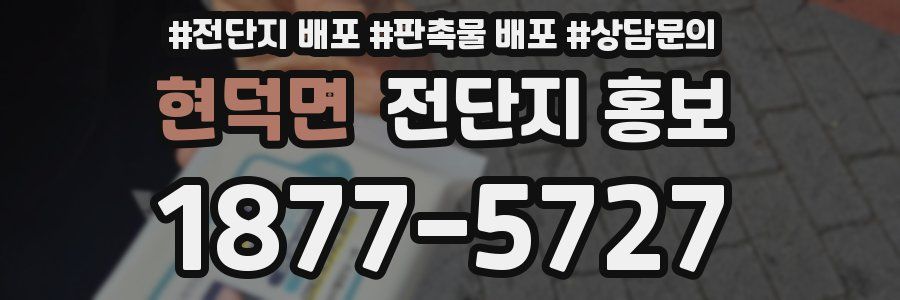 현덕면 전단지 홍보