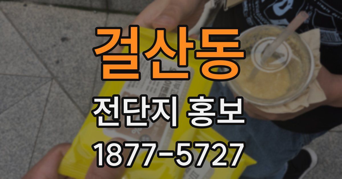 걸산동 전단지 홍보