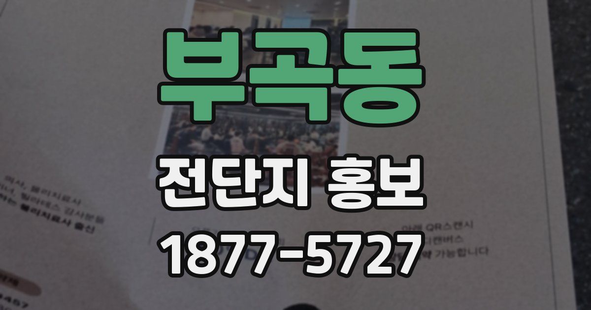 부곡동 전단지 홍보